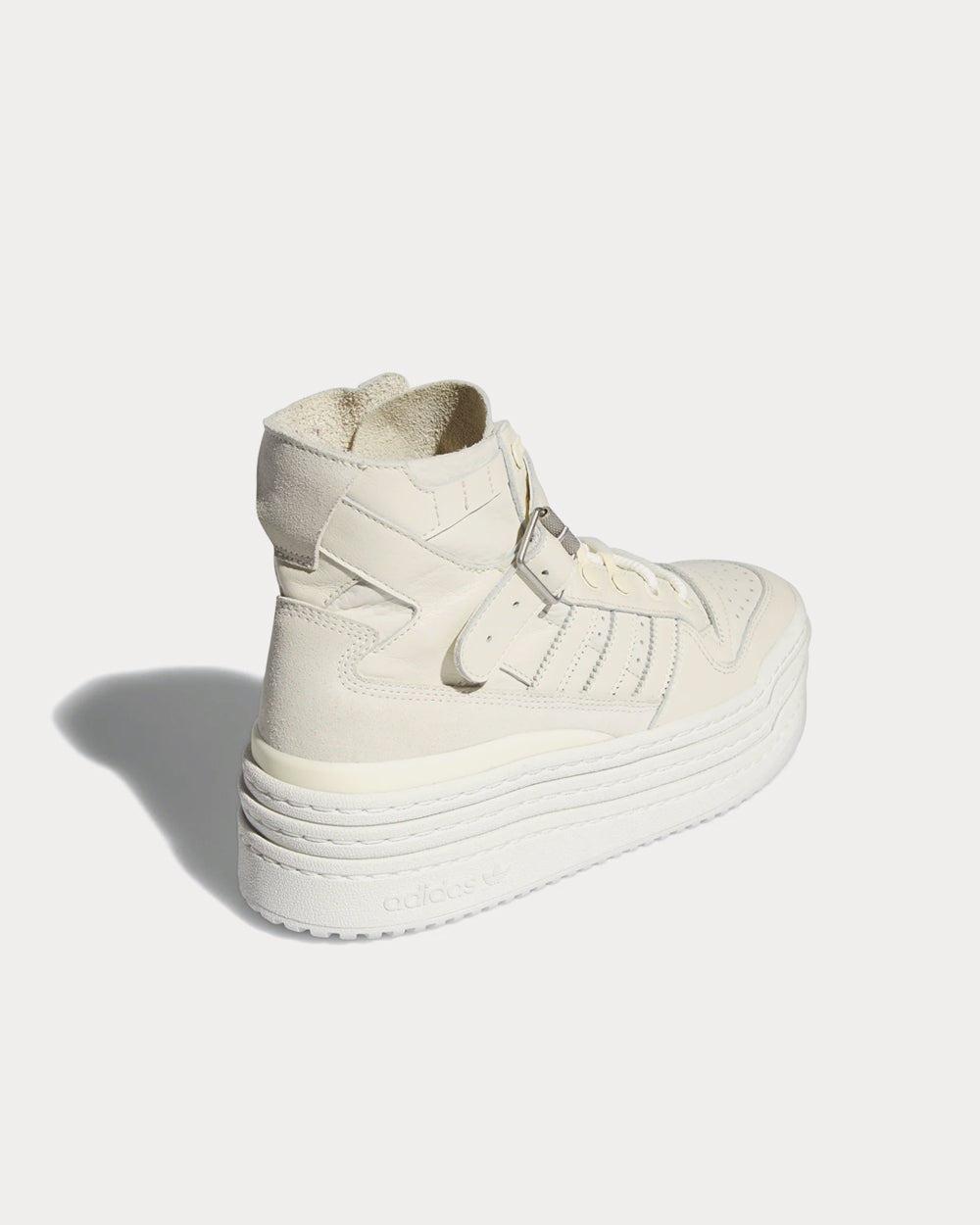 Adidas Triple Platforum Hi Off White / Off White / Cream White High Top Sneakers - 3