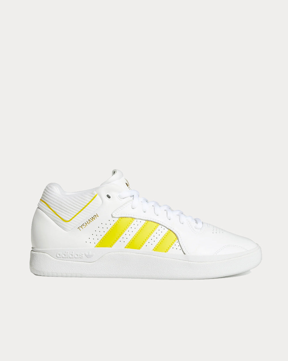 Adidas Tyshawn Cloud White / Yellow / Gold Metallic Low Top Sneakers - 1