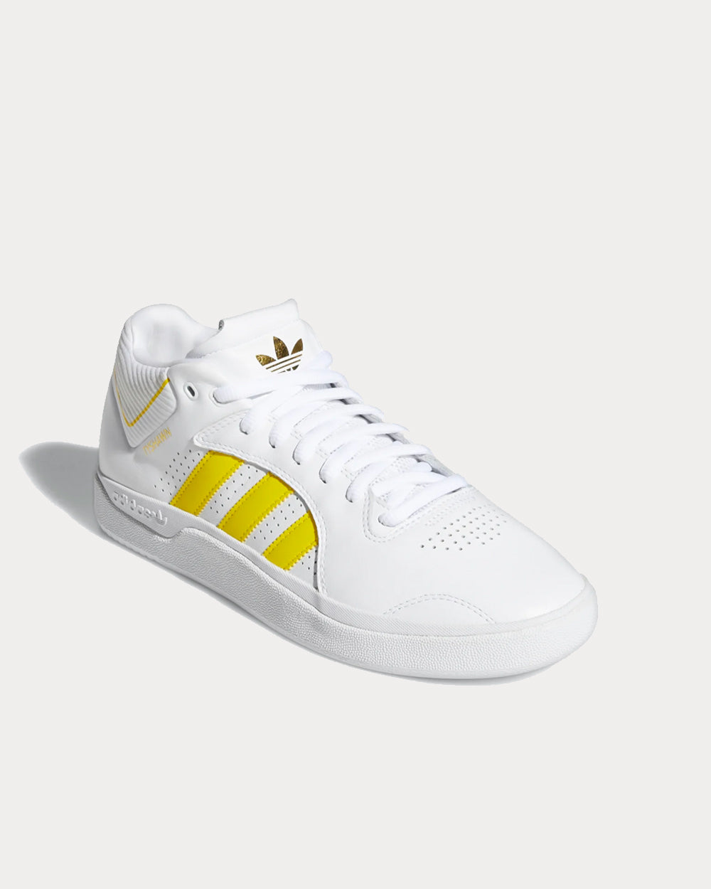 Adidas Tyshawn Cloud White / Yellow / Gold Metallic Low Top Sneakers - 2