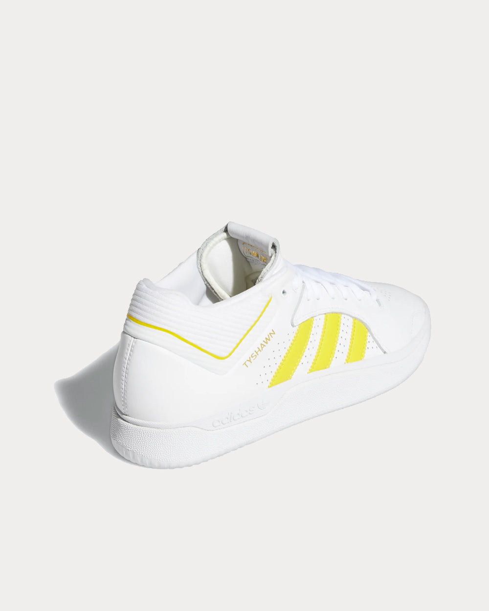 Adidas Tyshawn Cloud White / Yellow / Gold Metallic Low Top Sneakers - 3