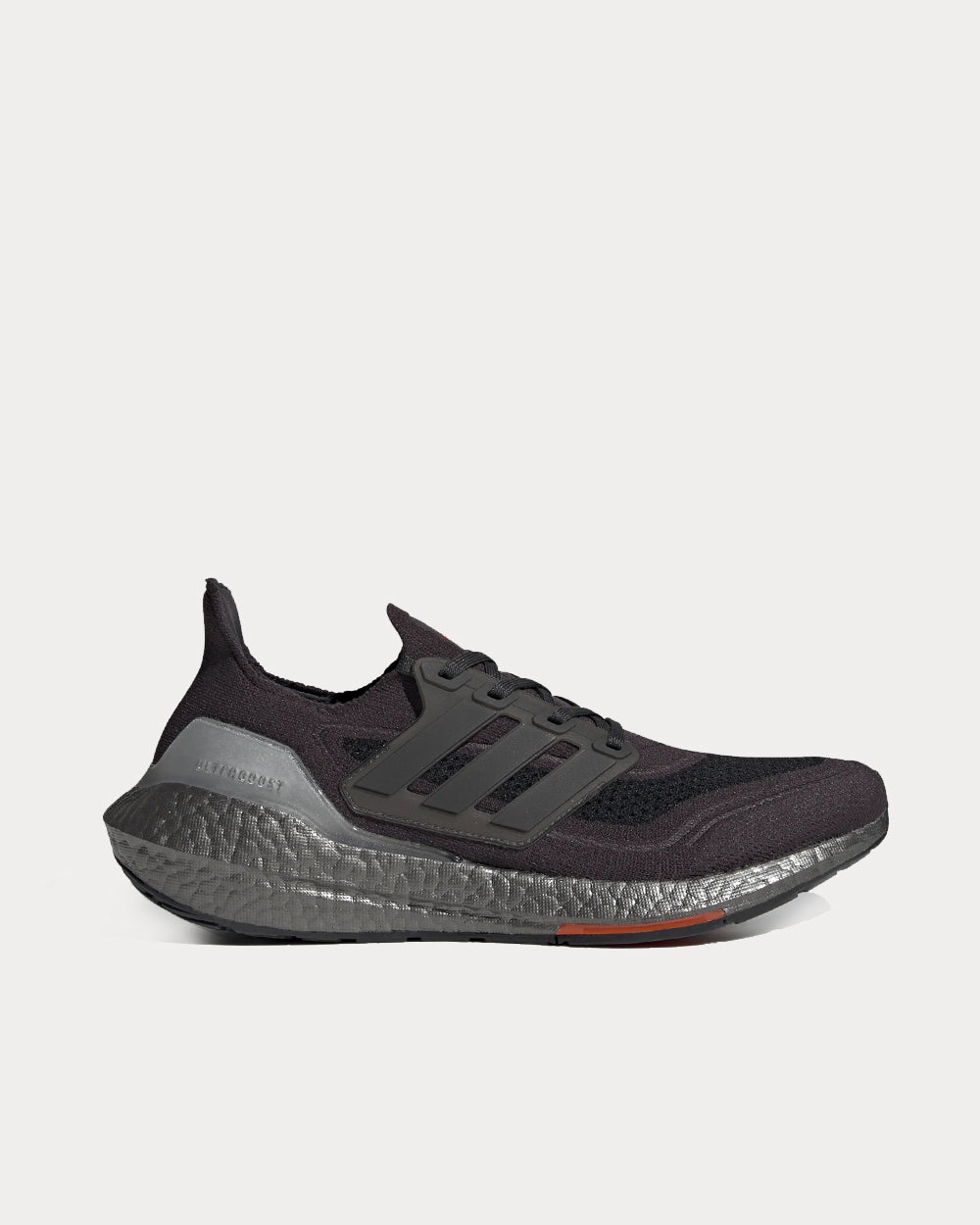 Adidas Ultraboost 21 Carbon / Carbon / Solar Red Running Shoes - 1