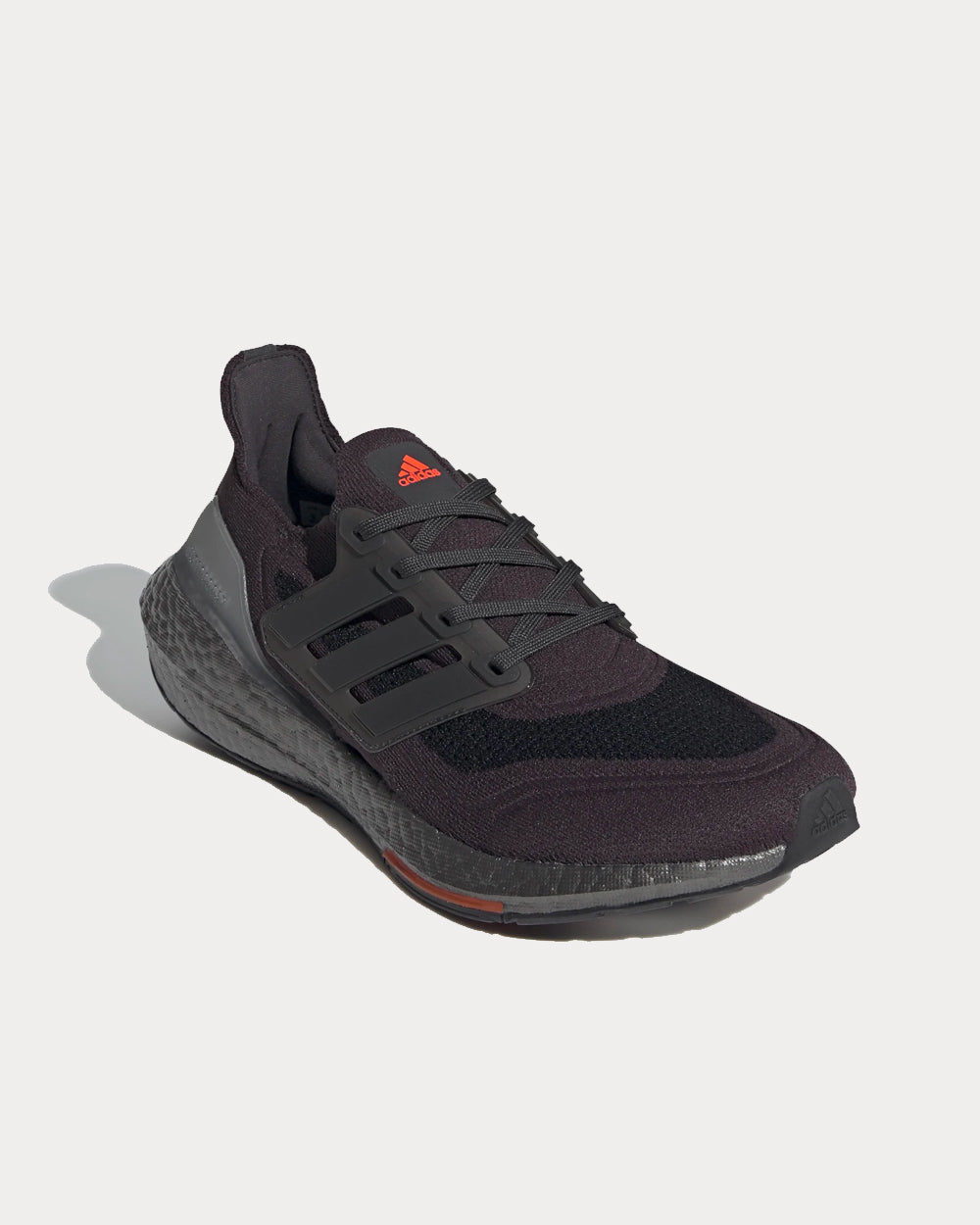 Adidas Ultraboost 21 Carbon / Carbon / Solar Red Running Shoes - 2