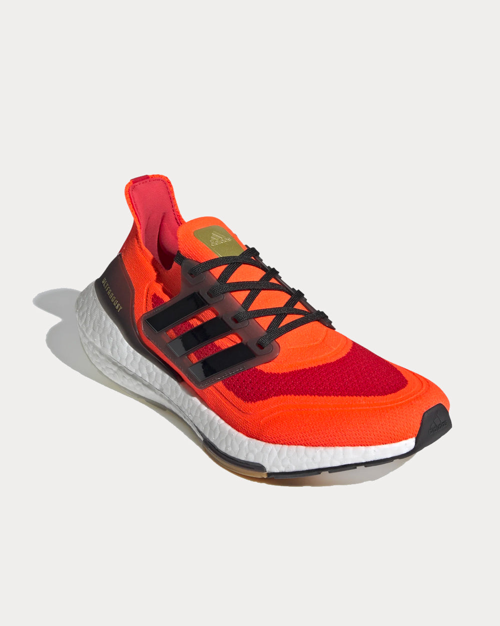 Adidas Ultraboost 21 Solar Red / Core Black / Gold Metallic Running Shoes - 2