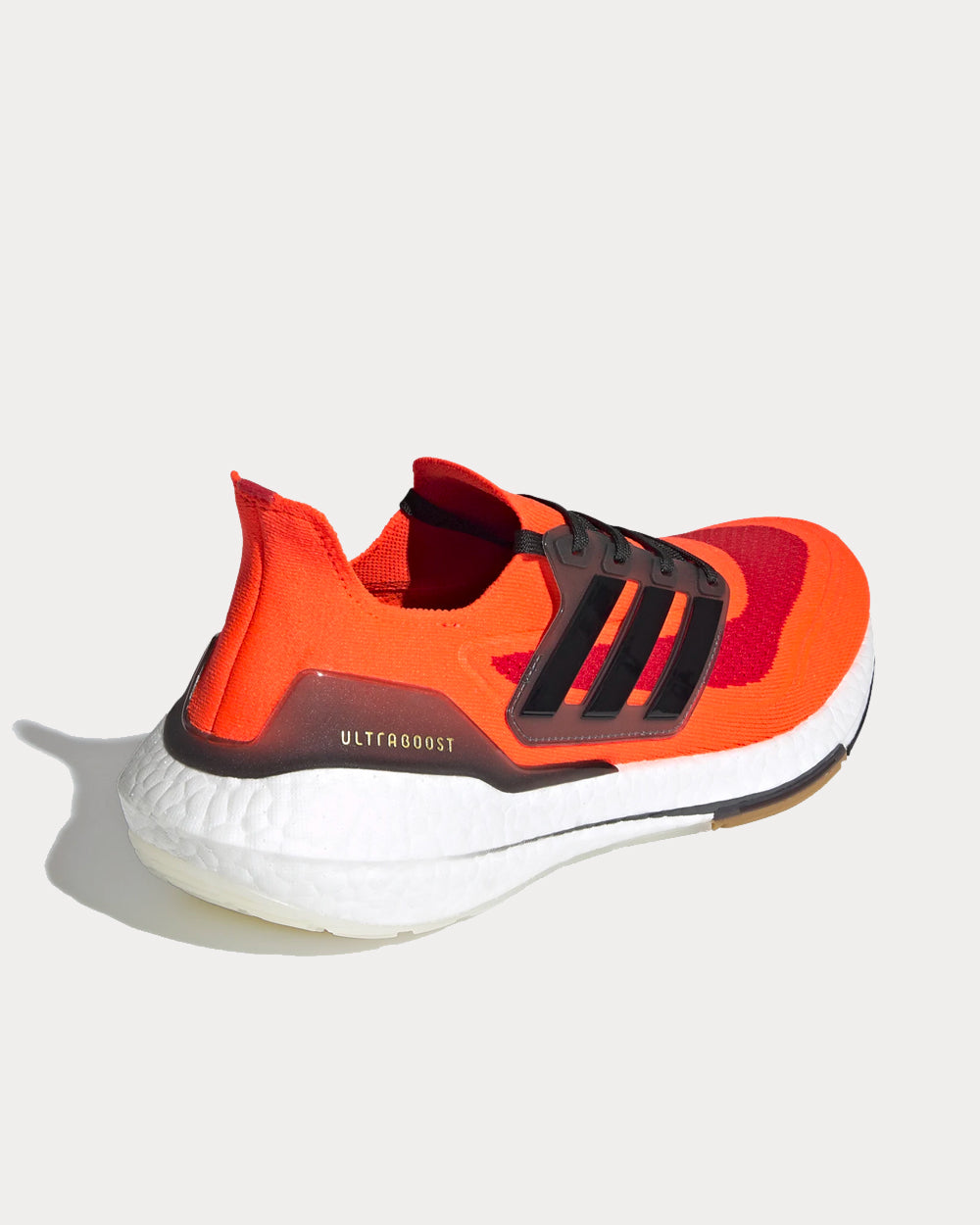 Adidas Ultraboost 21 Solar Red / Core Black / Gold Metallic Running Shoes - 3