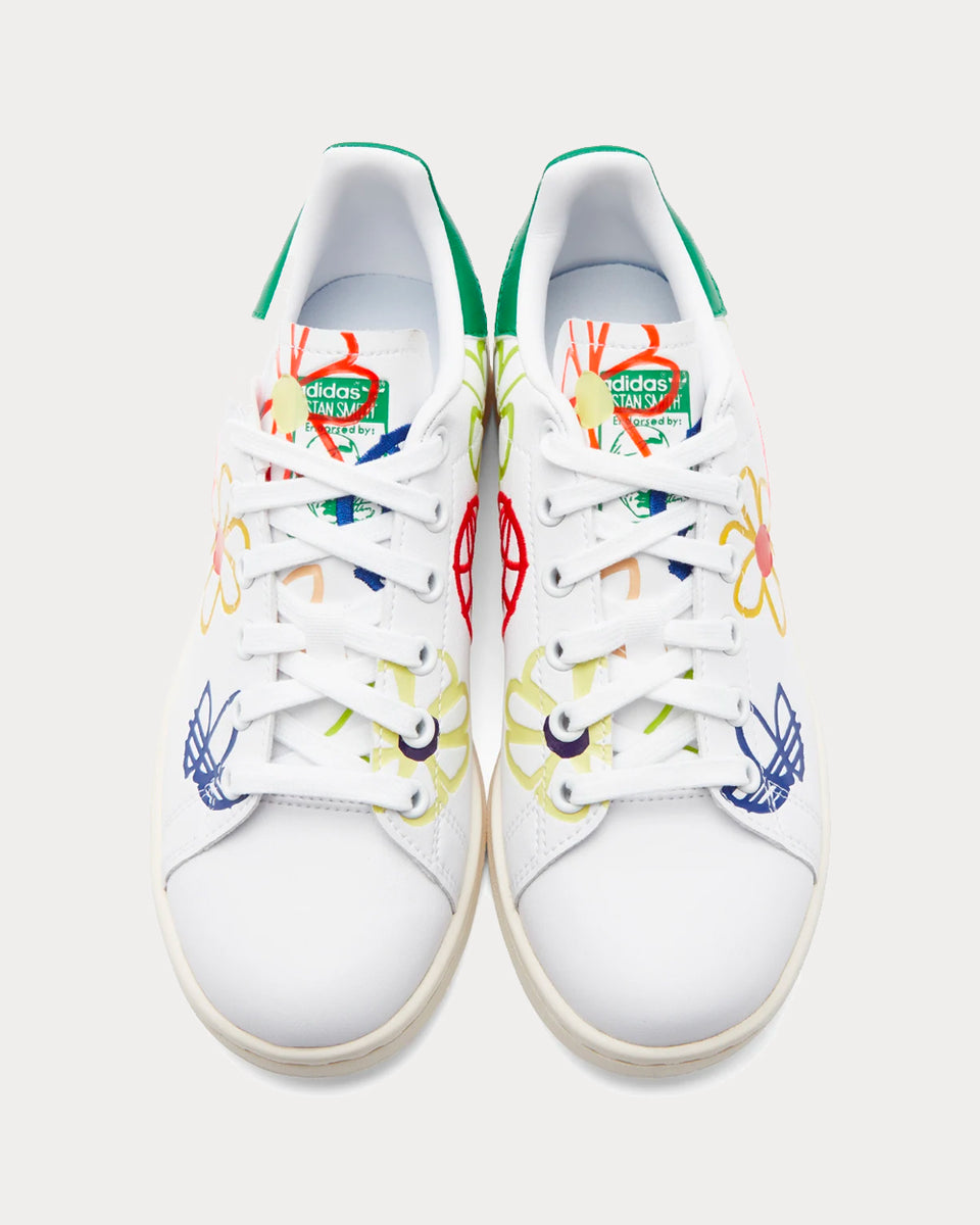 Adidas Stan Smith White Doodle Low Top Sneakers - Sneak in Peace