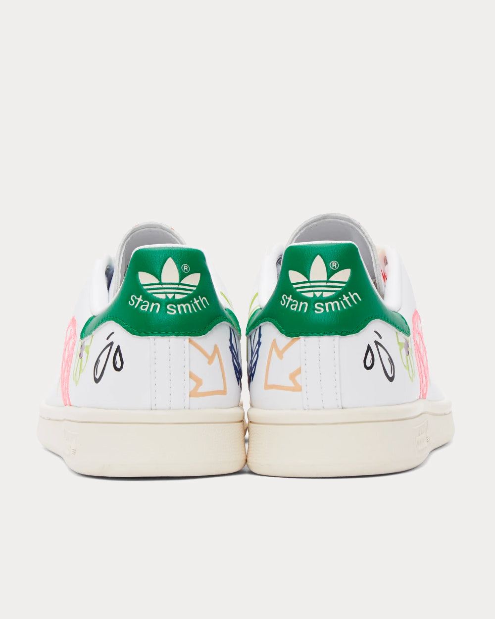 Adidas Stan Smith White Doodle Low Top Sneakers - 4