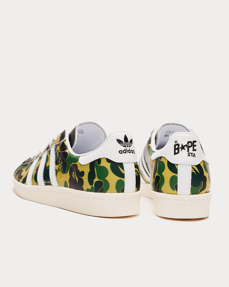 Adidas x BAPE Superstar 80s Off White / Ftwwht / Goldmt Low Top Sneakers - 4