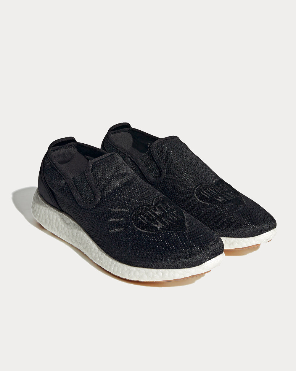 Adidas x Human Made Pure Core Black / Cloud White Slip On Sneakers - 2