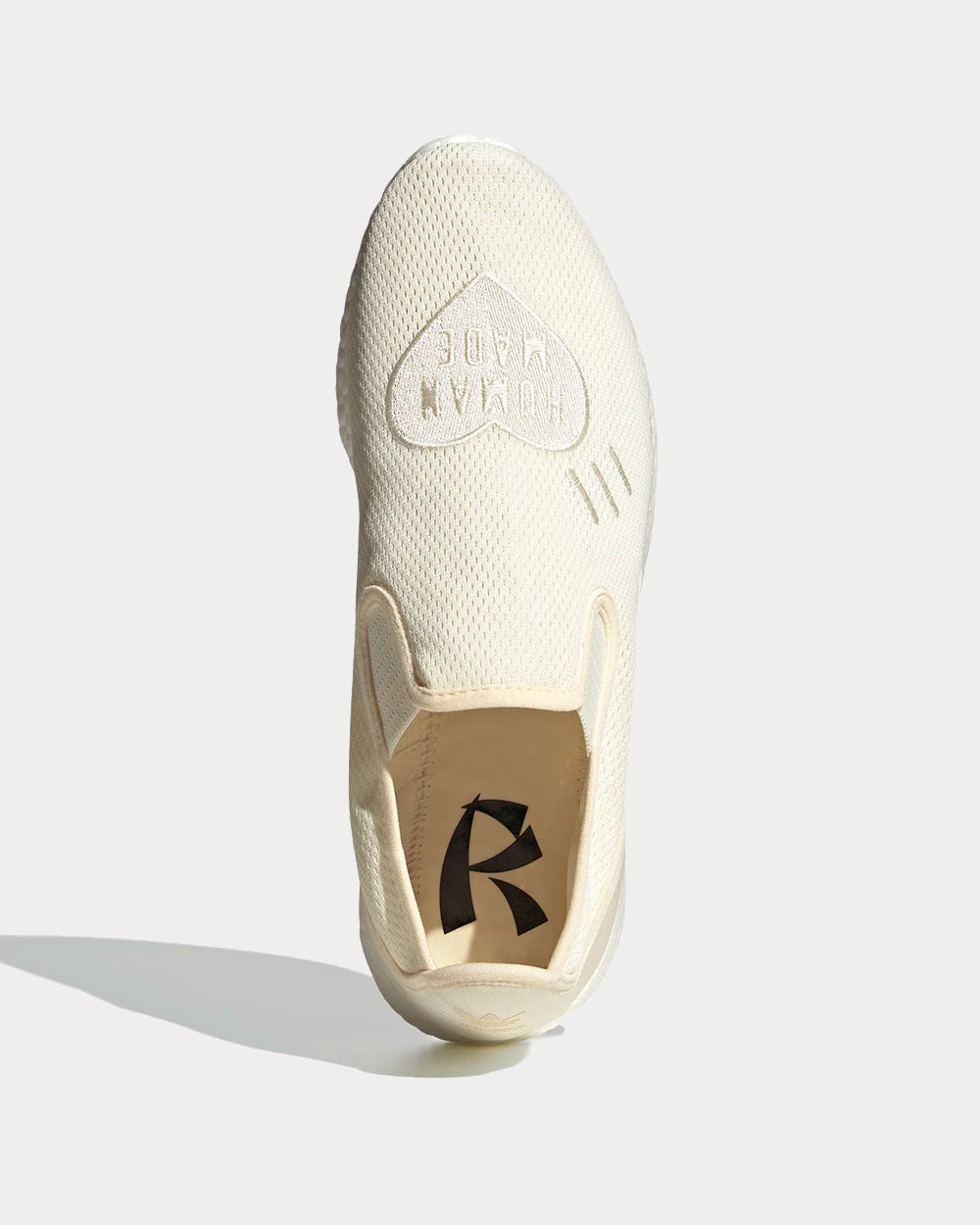 Adidas x Human Made Pure Cream White Slip On Sneakers - 3