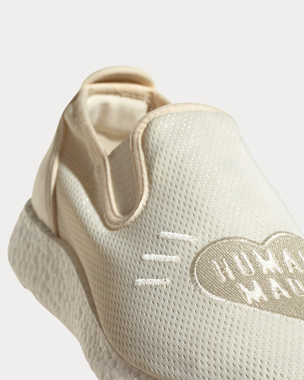 Adidas x Human Made Pure Cream White Slip On Sneakers - 5