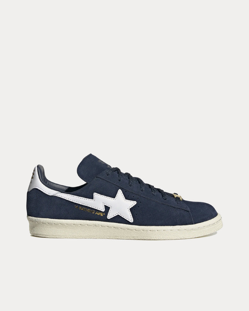 Adidas x BAPE Campus 80s Collegiate Navy / Cloud White / Off-White Low Top Sneakers - 1