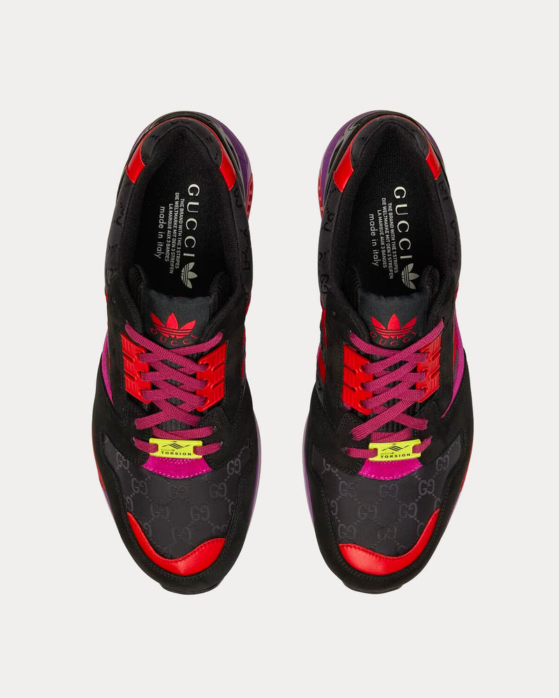 Adidas x Gucci ZX8000 GG Canvas Black / Purple Low Top Sneakers - 2