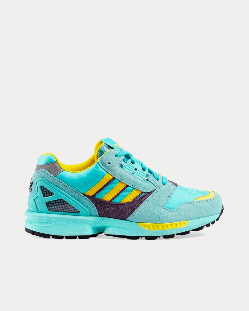 Adidas x Gucci ZX8000 GG Canvas Aquamarine Low Top Sneakers - 1