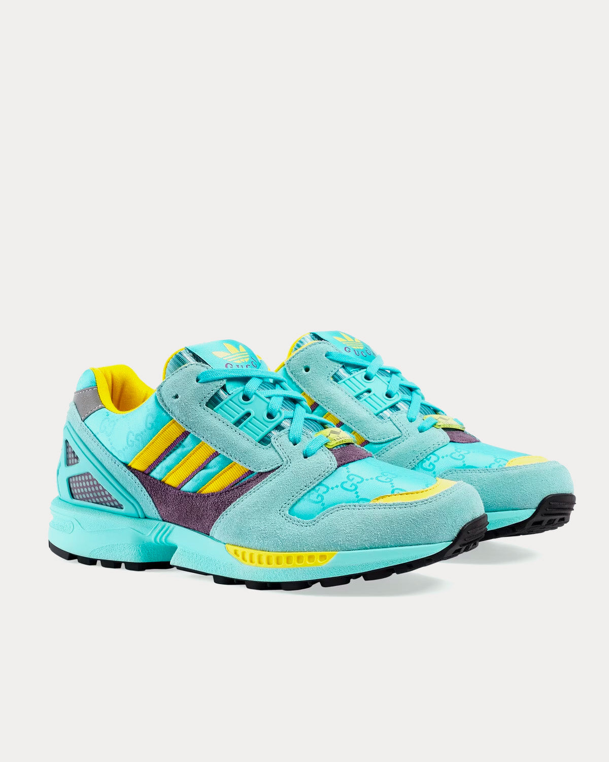 Adidas x Gucci ZX8000 GG Canvas Aquamarine Low Top Sneakers - 3