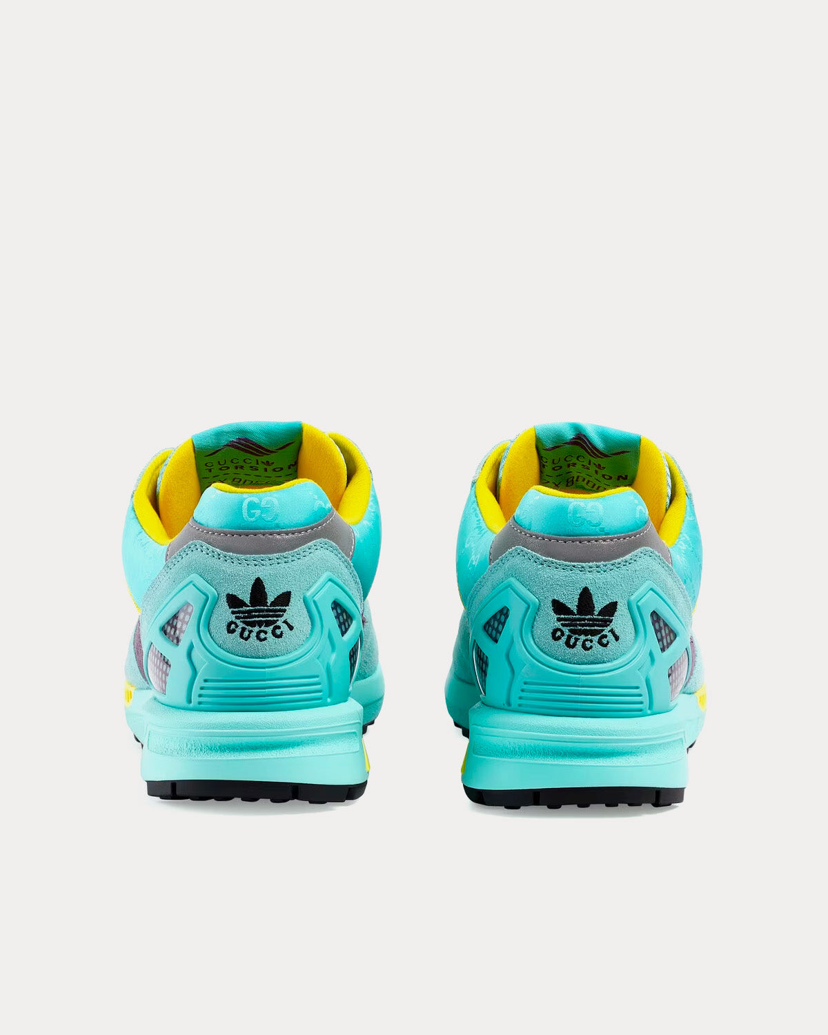 Adidas x Gucci ZX8000 GG Canvas Aquamarine Low Top Sneakers - 4