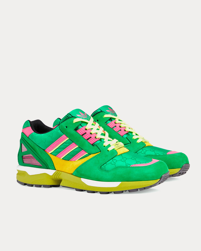 Adidas x Gucci ZX8000 GG Canvas Green Low Top Sneakers - 3