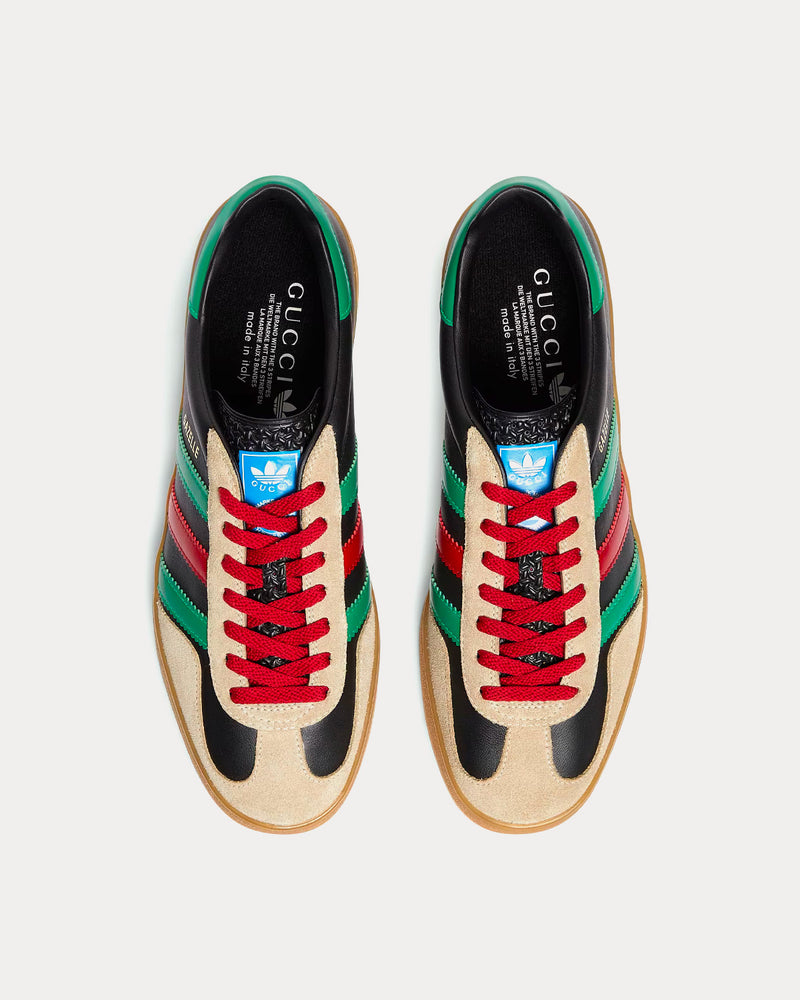 Adidas x Gucci Gazelle Leather & Suede Black / Green / Red Low Top Sneakers - 2