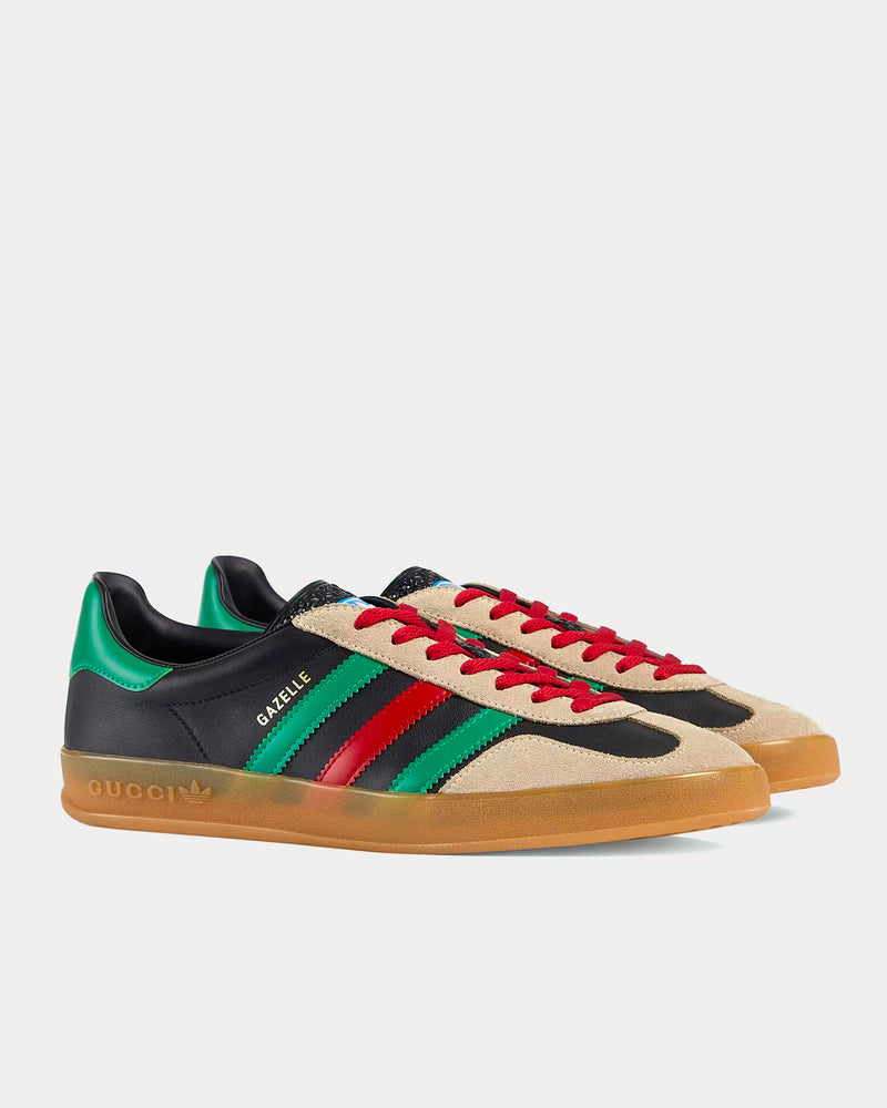 Adidas x Gucci Gazelle Leather & Suede Black / Green / Red Low Top Sneakers - 3