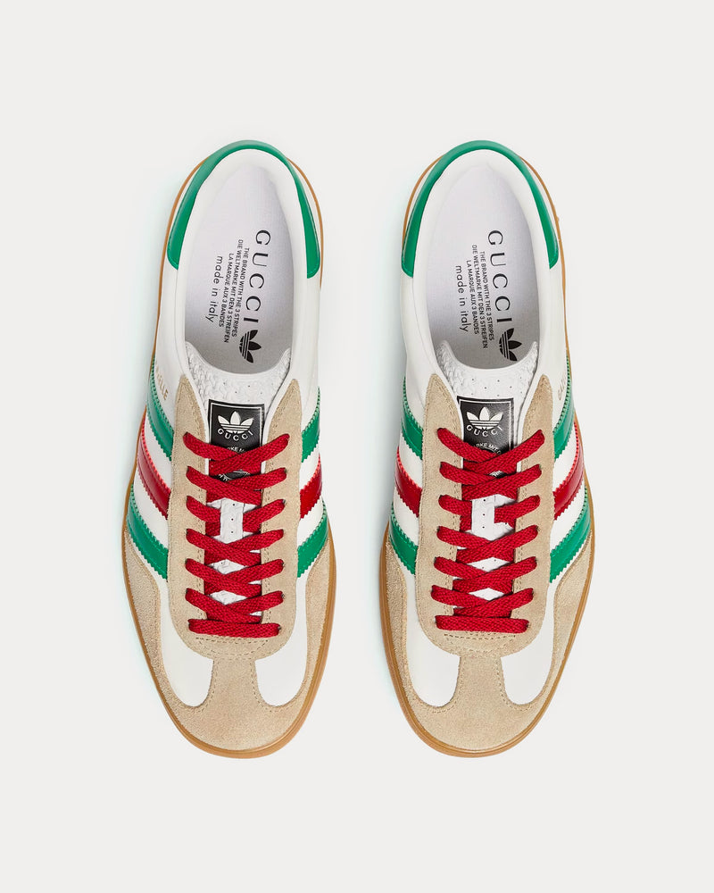 Adidas x Gucci Gazelle Leather & Suede White / Green / Red Low Top Sneakers - 2