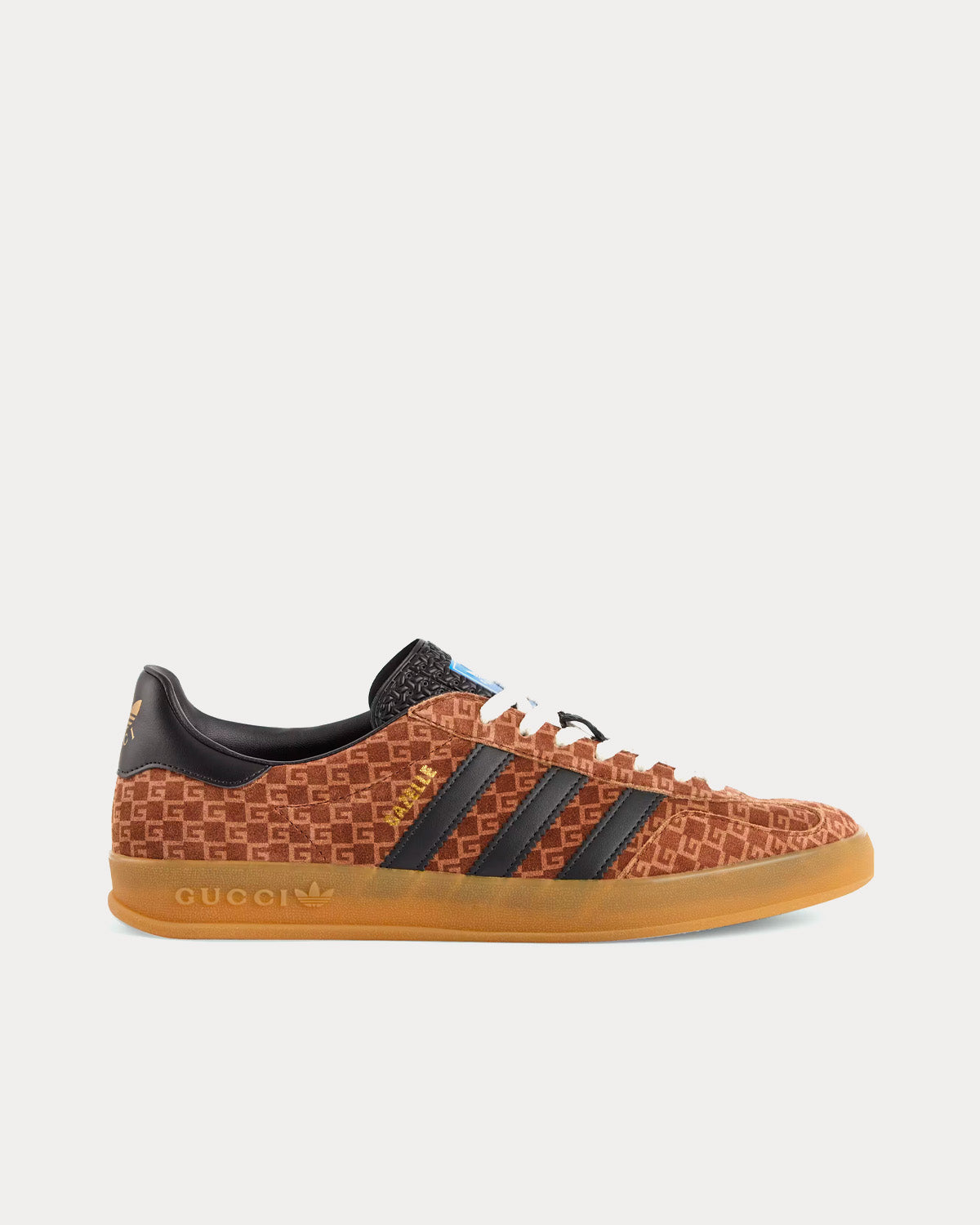 Adidas x Gucci Gazelle Brown Suede Low Top Sneakers - 1