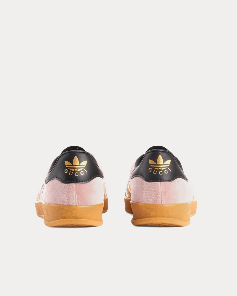 Adidas x Gucci Gazelle Pink Velvet Low Top Sneakers - 4