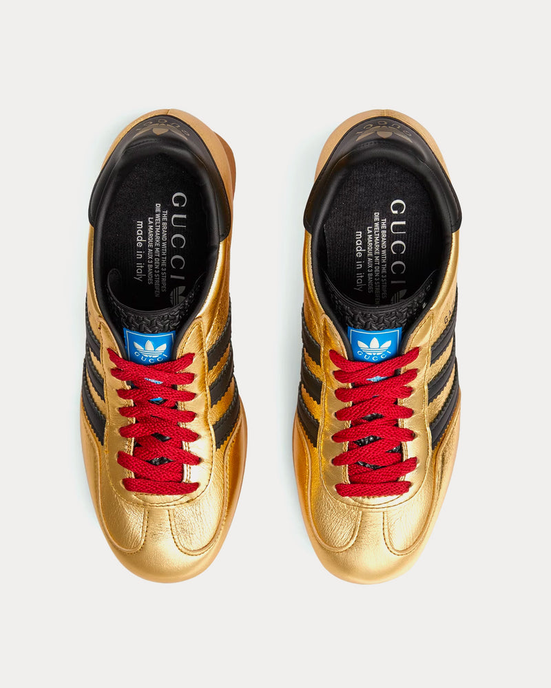 Adidas x Gucci Gazelle Wedge Metallic Gold Low Top Sneakers - 2