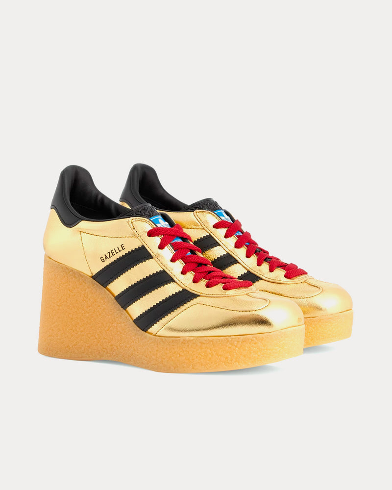 Adidas x Gucci Gazelle Wedge Metallic Gold Low Top Sneakers - 3