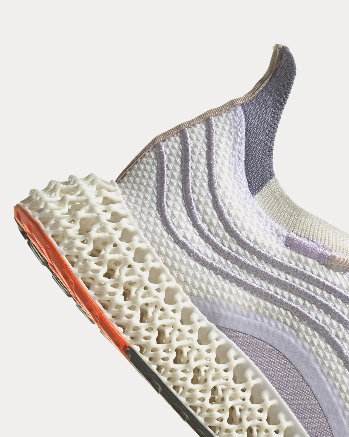 Adidas x Parley 4DFWD Non Dyed / Silver Violet / Impact Orange Running Shoes - 3