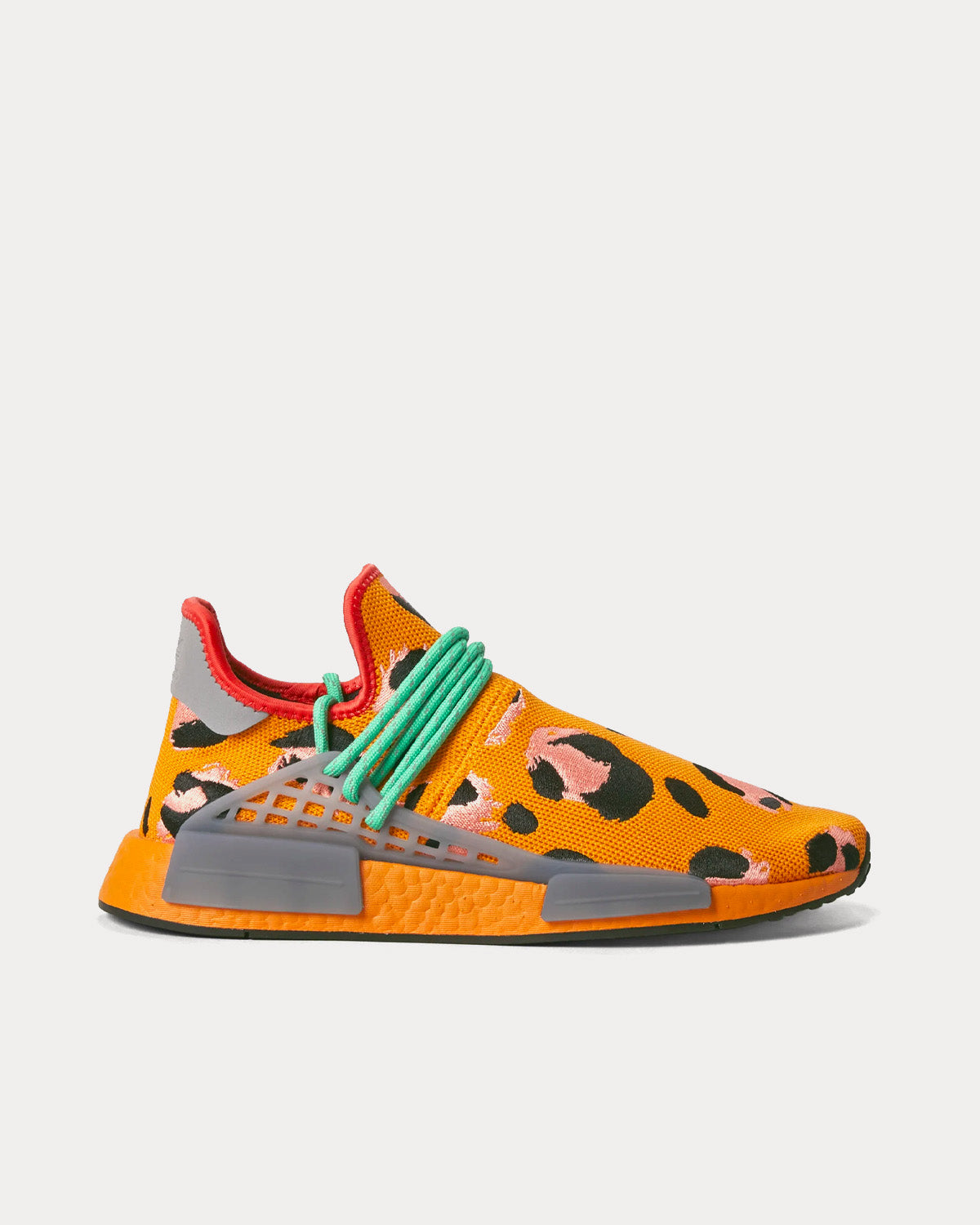 HU NMD Animal Print Focus Orange / Core Black / Screaming Green Low Top  Sneakers