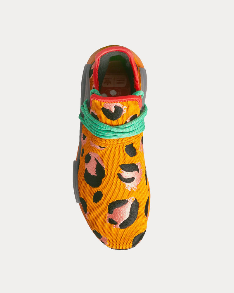 Adidas x Pharrell Williams HU NMD Animal Print Focus Orange / Core Black / Screaming Green Low Top Sneakers - 2