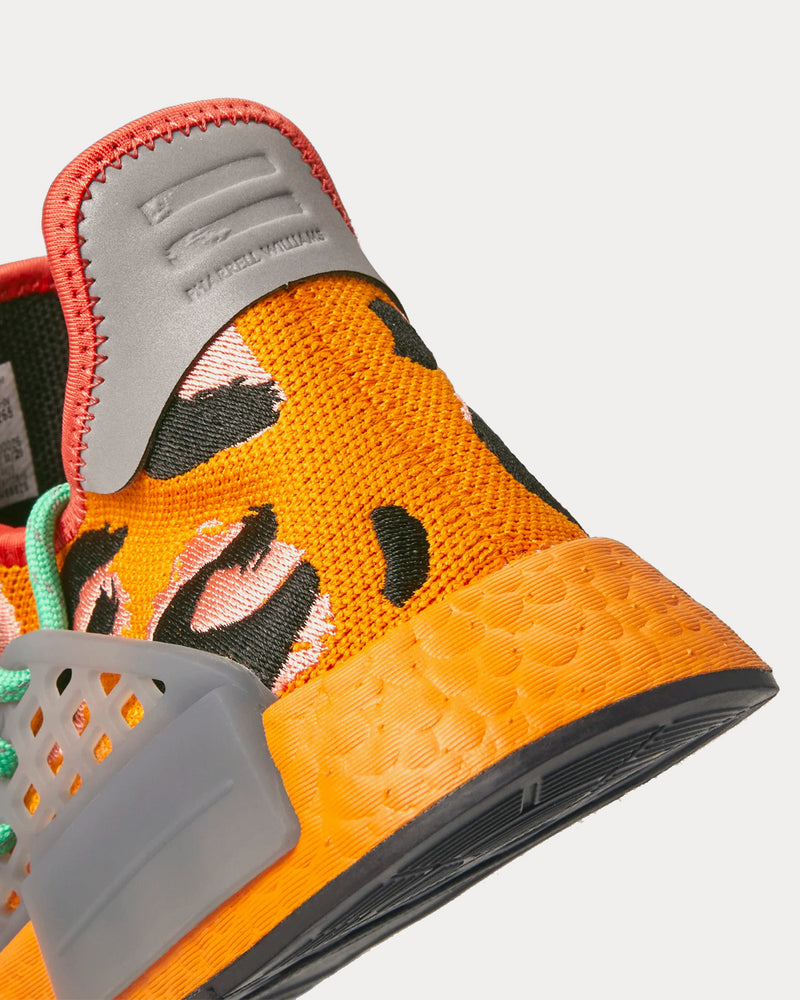 Adidas x Pharrell Williams HU NMD Animal Print Focus Orange / Core Black / Screaming Green Low Top Sneakers - 3