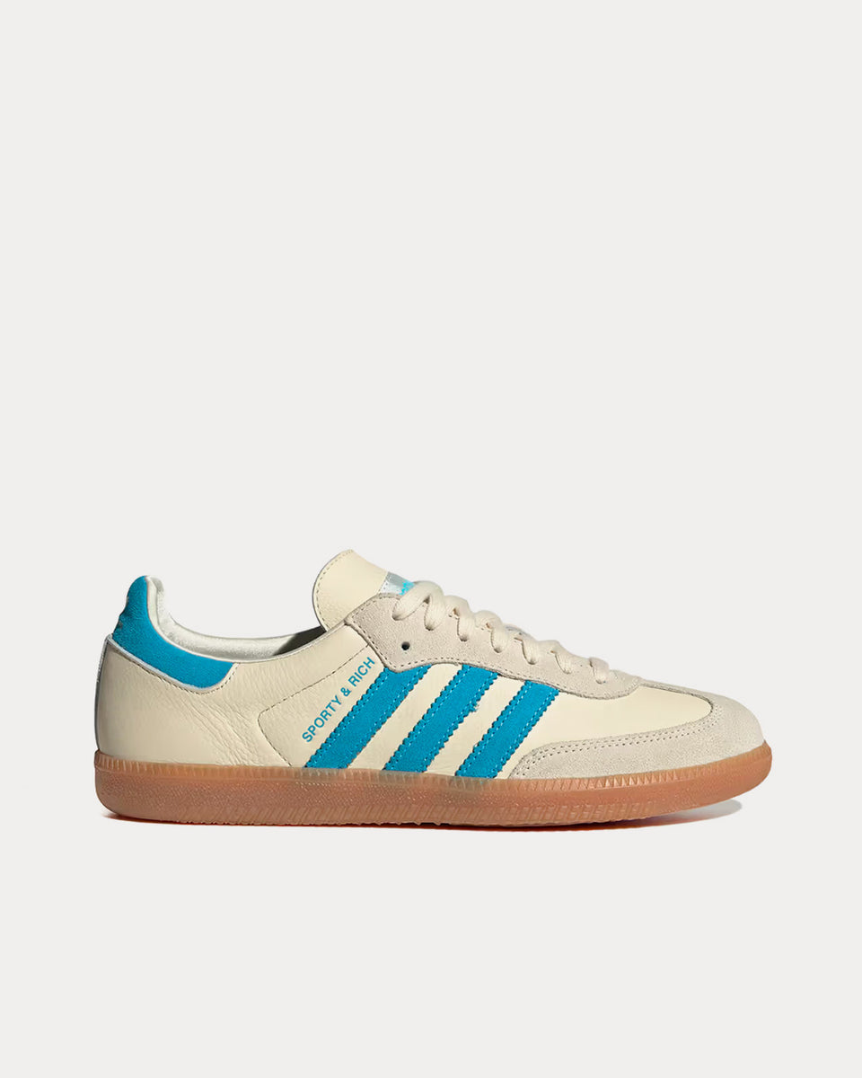 Adidas x Sporty & Rich Samba Off-White / Blue Low Top Sneakers - Sneak ...