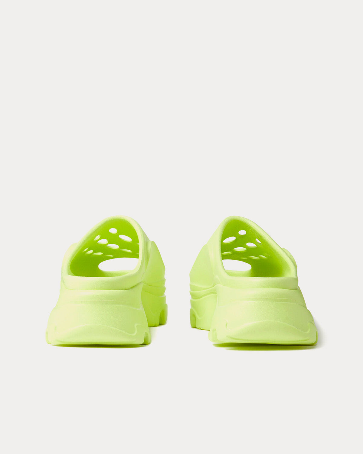 Adidas X Stella McCartney Logo Clogs Frozen Yellow Slip Ons - 3