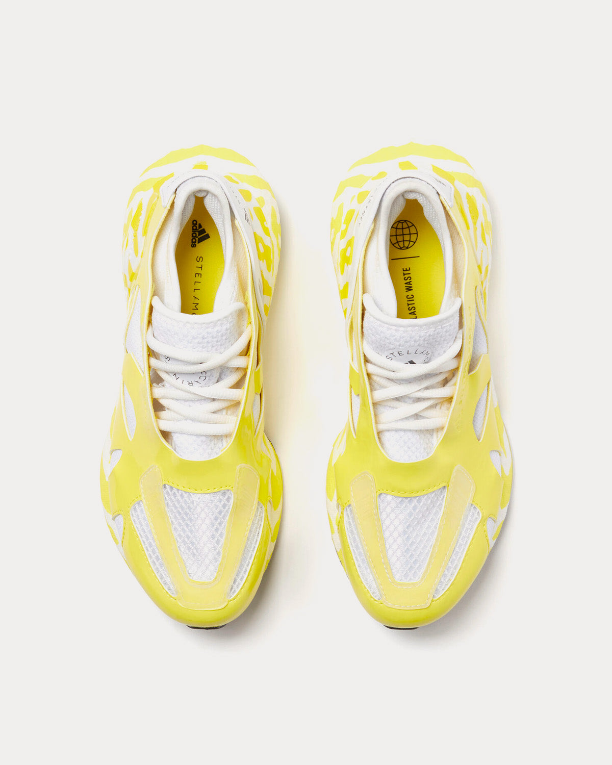 Adidas X Stella McCartney UltraBoost 22 Graphic Shock Yellow / White Running Shoes - 2