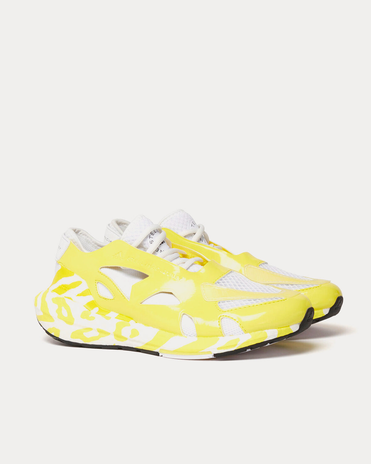 Adidas X Stella McCartney UltraBoost 22 Graphic Shock Yellow / White Running Shoes - 3