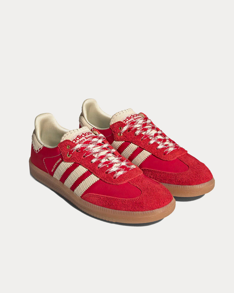 Adidas x Wales Bonner Samba Ecru / Scarlet Low Top Sneakers - 3