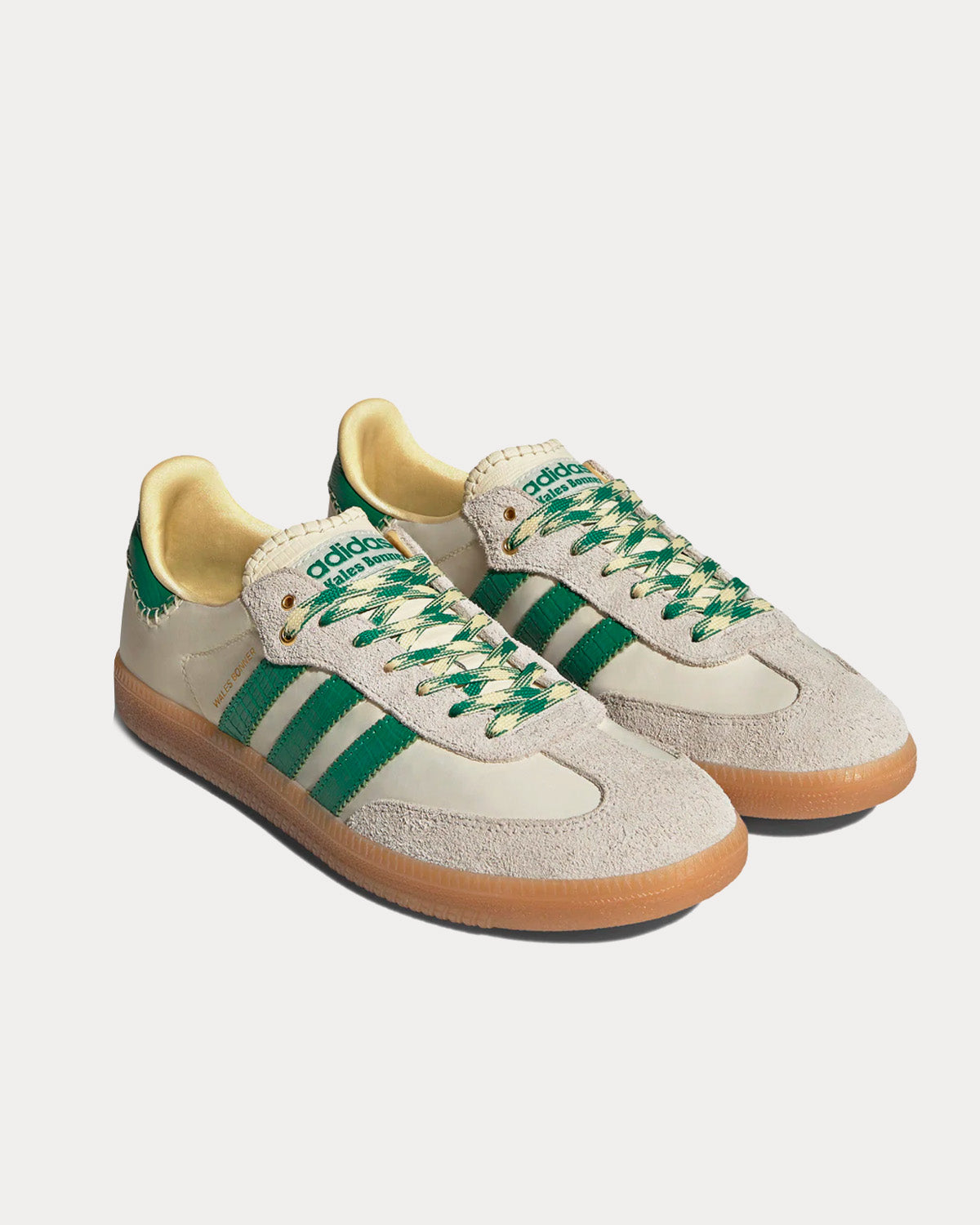 Adidas x Wales Bonner Samba Cream / Green / Yellow Low Top Sneakers - 3