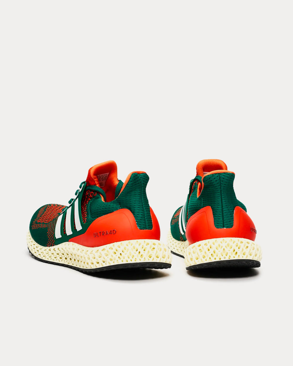 Adidas - Ultra 4D Collegiate Green / Cloud White / Collegiate Orange Running Shoes