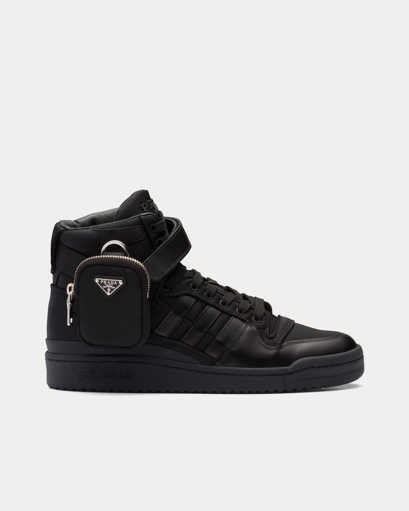 Adidas x Prada Re-Nylon Black High Top Sneakers - 1