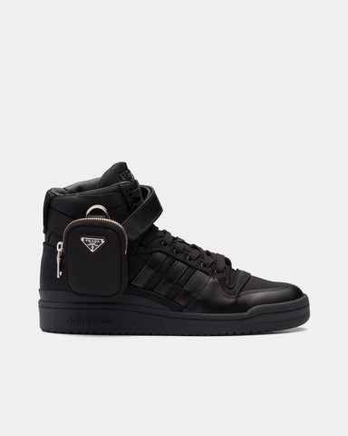 Adidas x Prada Re-Nylon Black High Top Sneakers