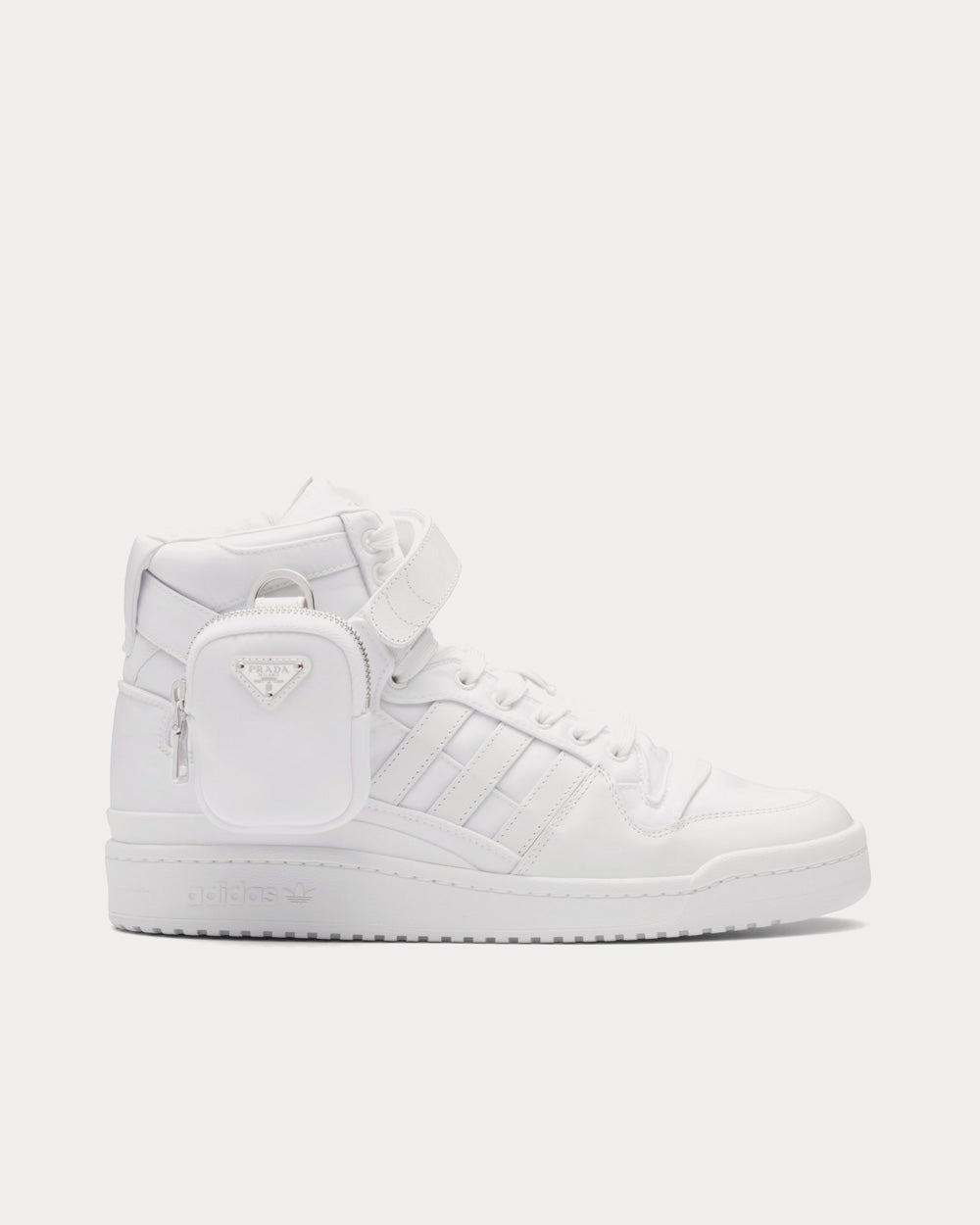 Adidas x Prada Re-Nylon White High Top Sneakers - 1