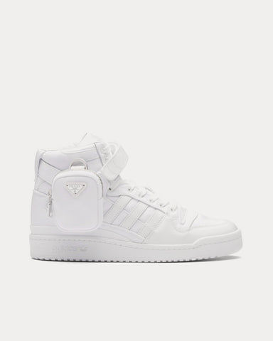 Adidas x Prada Re-Nylon White High Top Sneakers