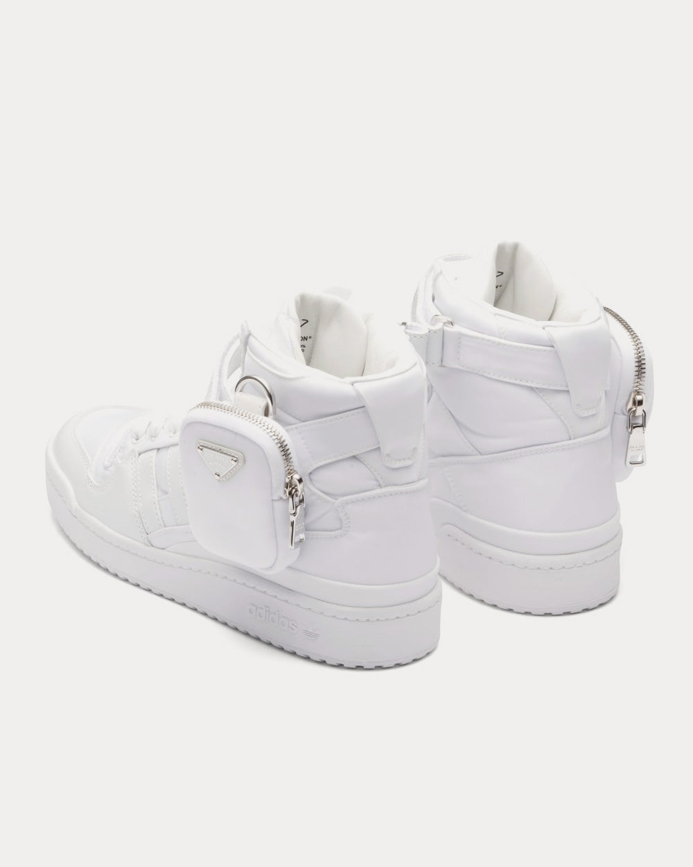 Adidas x Prada Re-Nylon White High Top Sneakers - 3