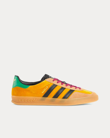 Adidas x Gucci Gazelle Yellow velvet with Beige Suede Low Top Sneakers