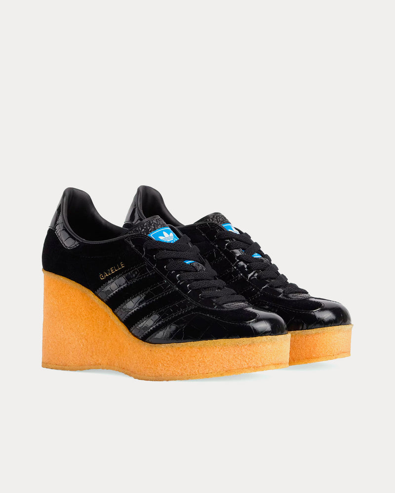 Adidas x Gucci Gazelle Wedge Black Velvet Low Top Sneakers - 3