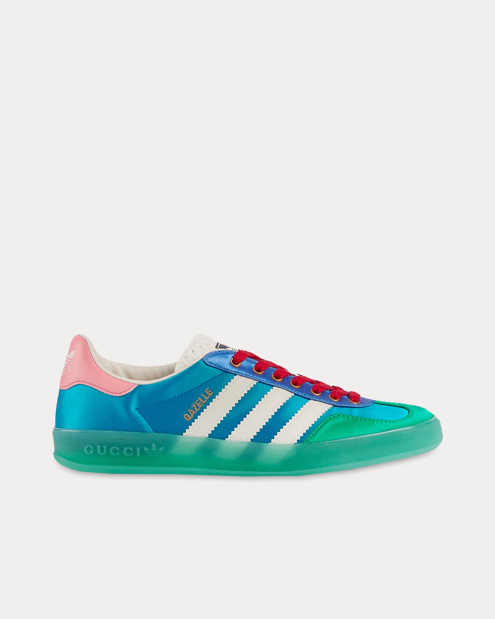 Adidas x Gucci Gazelle Light Blue Silk Duchesse Low Top Sneakers - 1