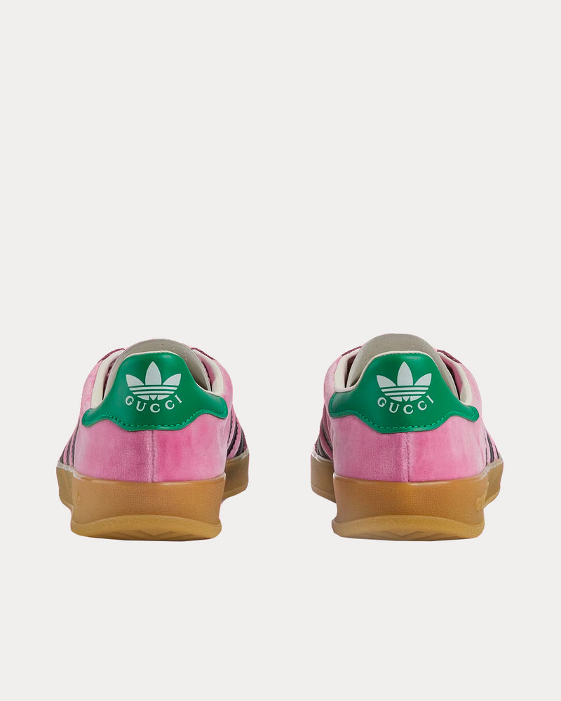 Adidas x Gucci Gazelle Pink Velvet Low Top Sneakers - 3