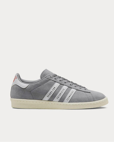 Adidas x Human Made Campus Leather-Trimmed Suede Gray low top sneakers