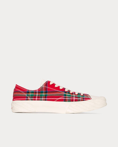 Age Check Canvas Red Low Top sneakers