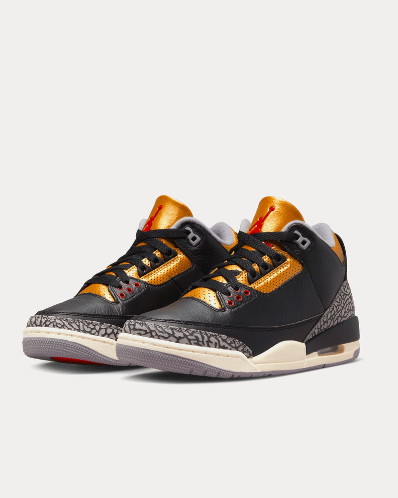 Jordan Air Jordan 3 Retro 'Black Cement Gold' High Top Sneakers - 3